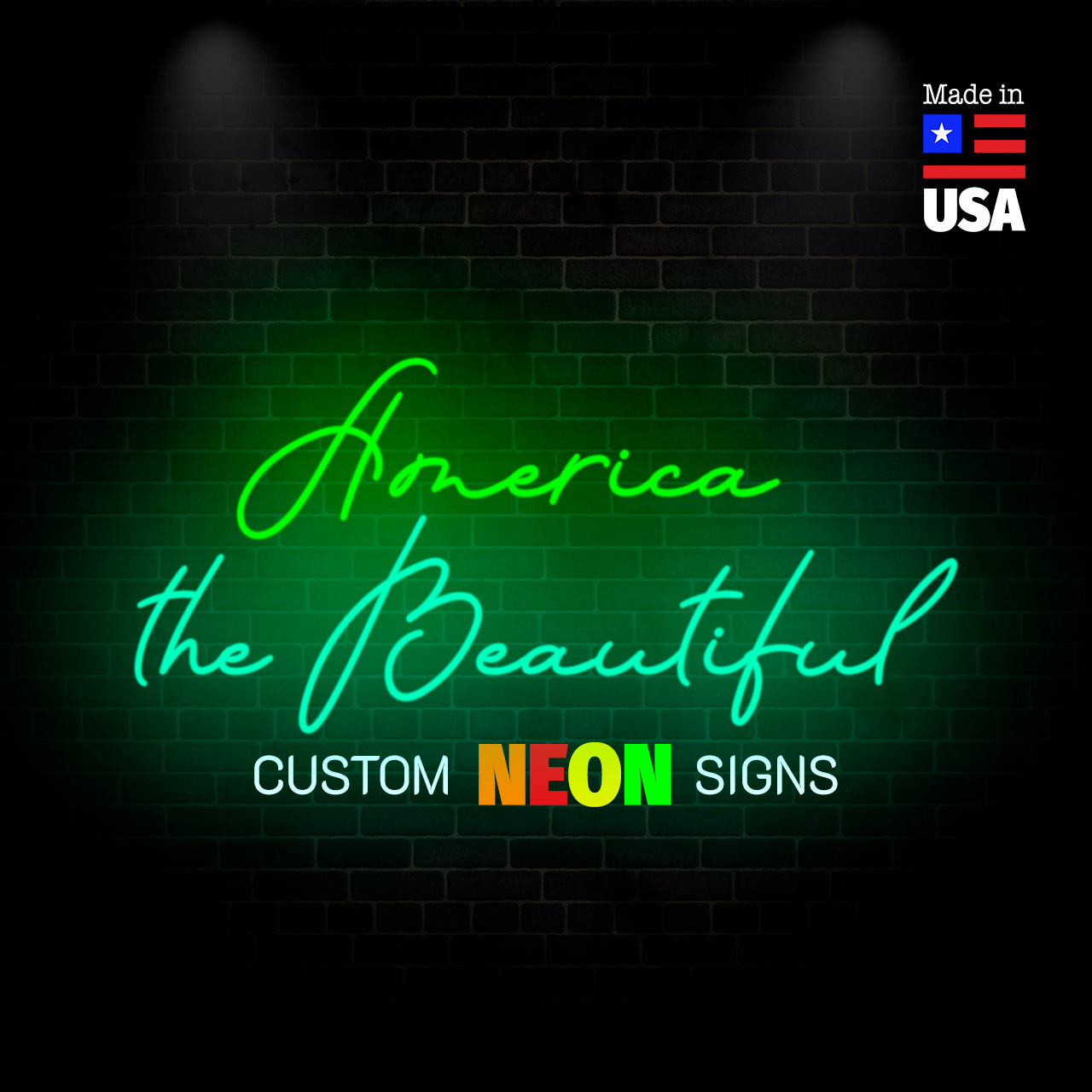 America the Beautiful Neon Signs
